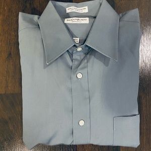 Yves Saint Laurent Gray Long Sleeve Button Down with breast pocket
